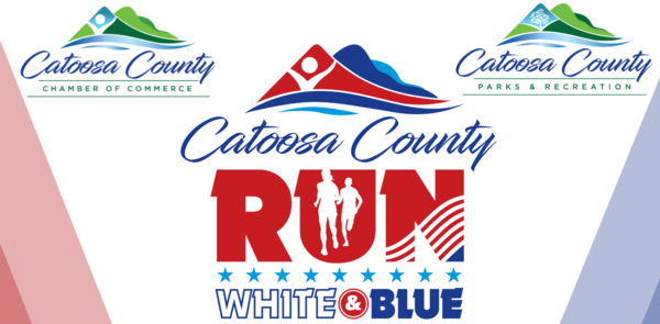 Catoosa County Run White & Blue 5K Logo