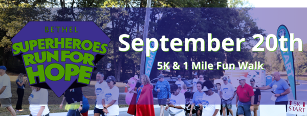 Bethel Superheroes Run for Hope Logo